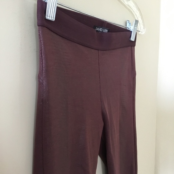 David Lerner Barlow Oxblood Coated Legging Pants - Picture 4 of 11